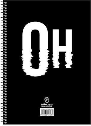 Salko Paper Spiral Ruled Notebooks A4 180 Sheets 3 Subjects OH NO 6 Pieces (Miscellaneous Designs)