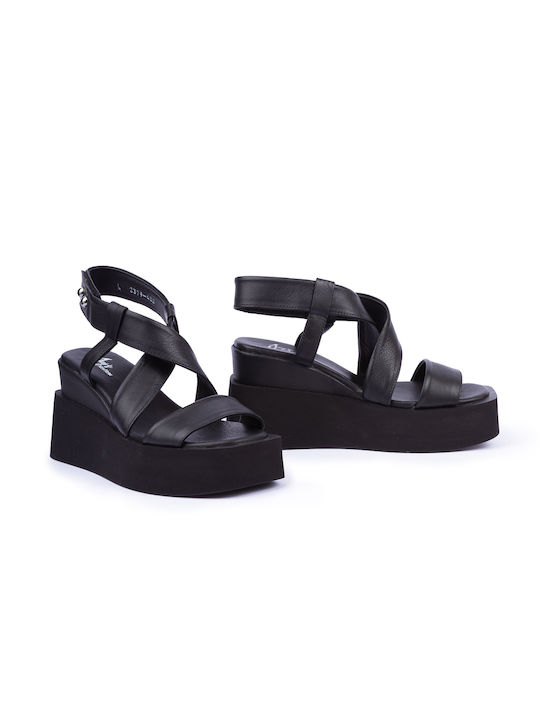 Joys Women's Ankle Strap Platforms Black