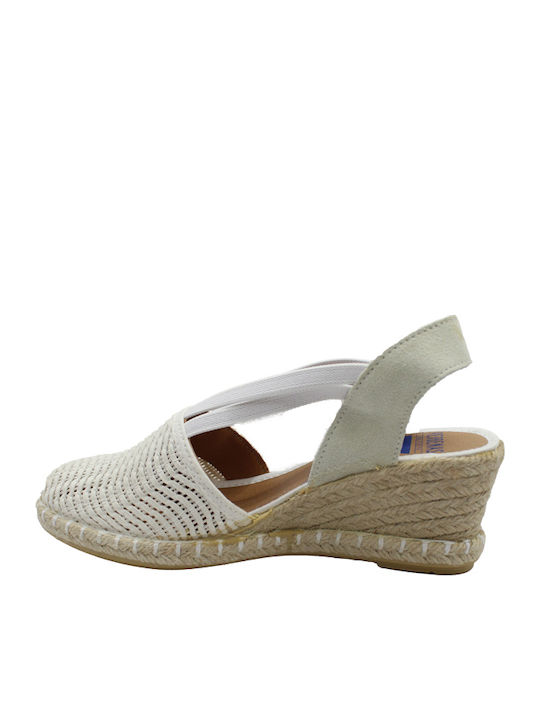 Serraje Women's Platform Espadrilles White