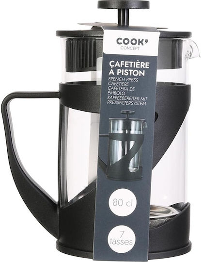 Cook Concept Καφετιέρα Φίλτρου Χειρός Ανοξείδωτη Μαύρη 800ml