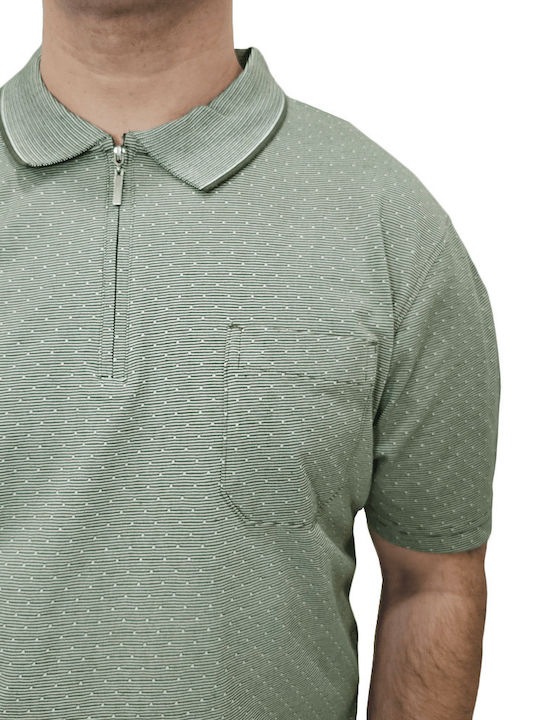 Pre End Men's Short Sleeve Blouse Polo Army Green