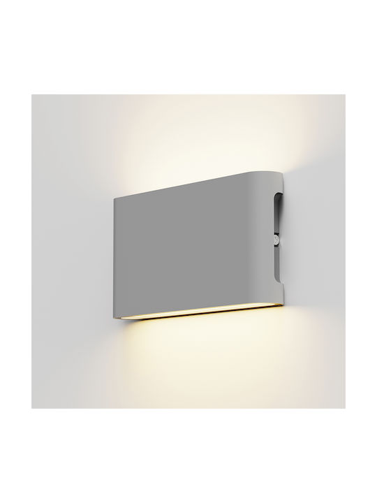 Inlight Wall-Mounted Outdoor Spot LED IP44 10W with Adjustable White Double Beam Light 17.5x9cm