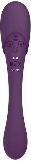 Shots Mirai Double Vibrator 23cm Purple