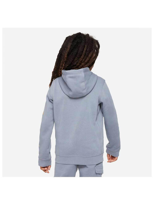 Nike Kids Fleece Sweatshirt with Hood Gray Sportswear