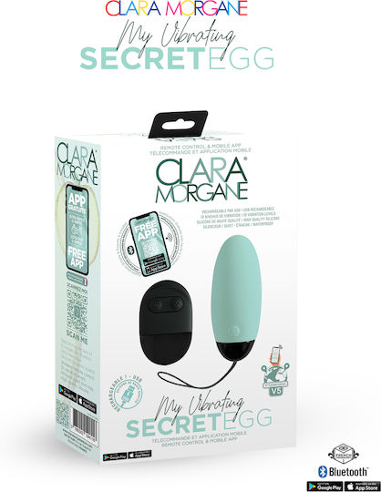 Clara Morgane Pro Mini Δονητής Egg 7.9cm Τιρκουάζ