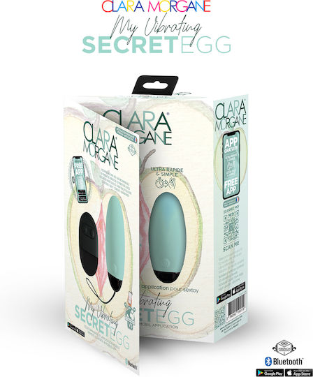 Clara Morgane Pro Mini Δονητής Egg 7.9cm Τιρκουάζ