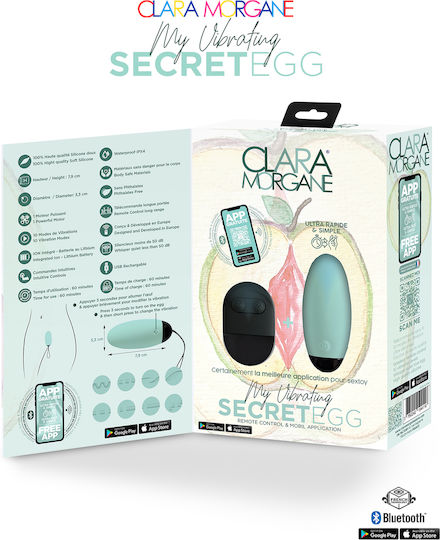 Clara Morgane Pro Mini Δονητής Egg 7.9cm Τιρκουάζ