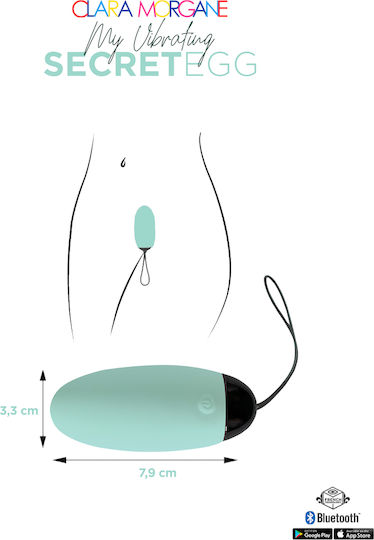 Clara Morgane Pro Mini Δονητής Egg 7.9cm Τιρκουάζ