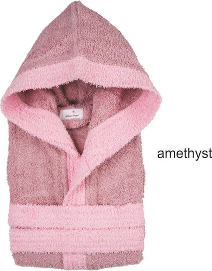 Flamingo Kids Hooded Bathrobe Amethyst Pink