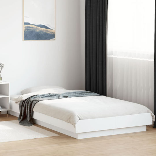 Einzelbett-Holzweiß mit Lattenrost für Matratze 100x200cm