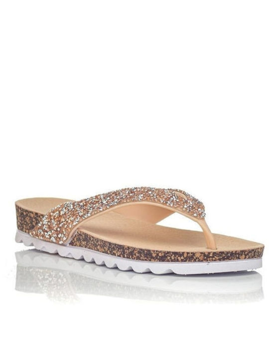 Sunshine Women's Flat Sandals Anatomic in Gold Color