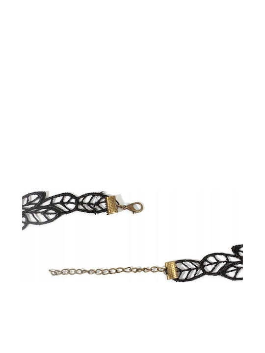 Lace Embroidered Black Choker Necklace Gothic Ch07