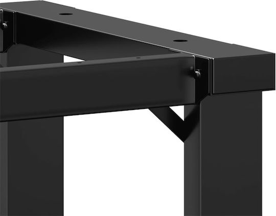 vidaXL Βάση Τραπεζιού Μαντεμένια Μαύρο 40x40x73cm