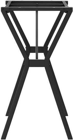 vidaXL Βάση Τραπεζιού Μαντεμένια Μαύρο 80x40x73cm