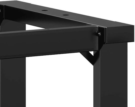 vidaXL Βάση Τραπεζιού Μαντεμένια Μαύρο 80x40x73cm