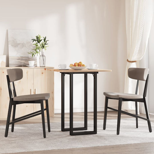 vidaXL Βάση Τραπεζιού Μαντεμένια Μαύρο 80x40x73cm
