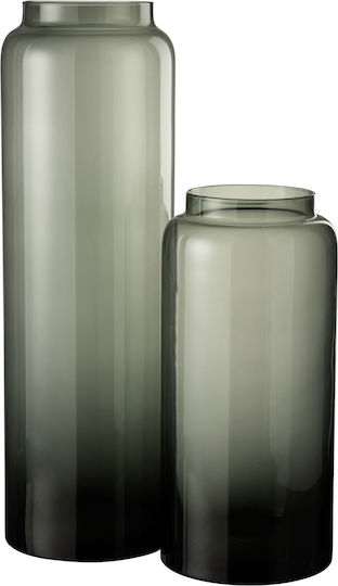 Jolipa Vase Glas Grau 19x19xH60cm