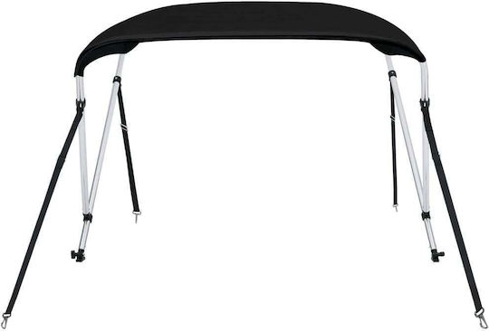 vidaXL Aluminium Boat Canopy L179xW156xH93cm Black
