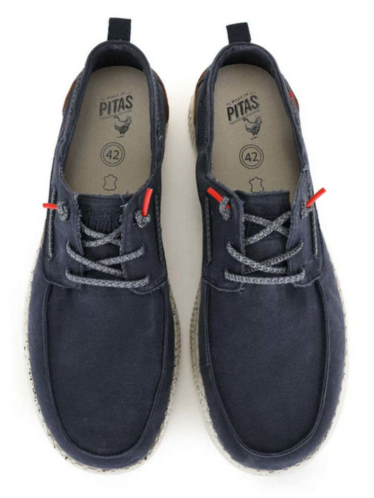 Men's Leather Moccasins Blue