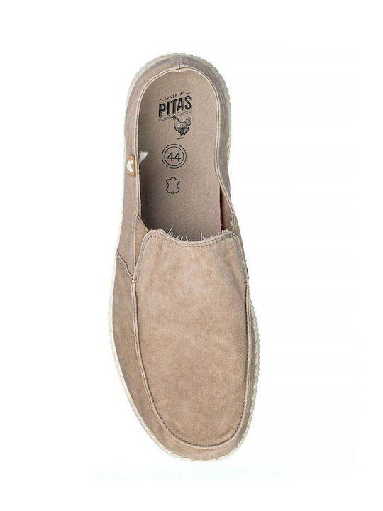 Mocasini barbati Beige Washed