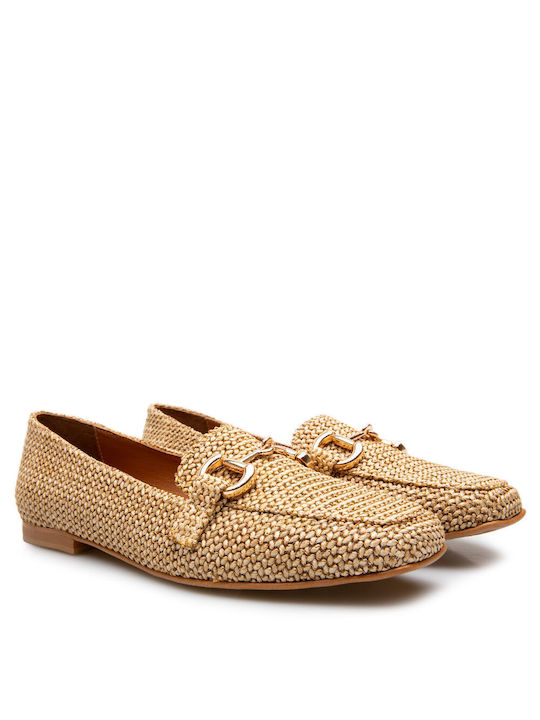 Labrini Women's Moccasins in Beige Color