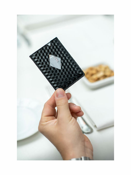 Leather Men's Wallet Cards with RFID Black