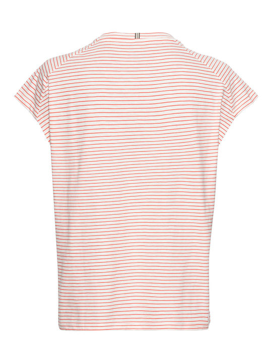 Camel Active Women's Athletic T-shirt Striped Pink