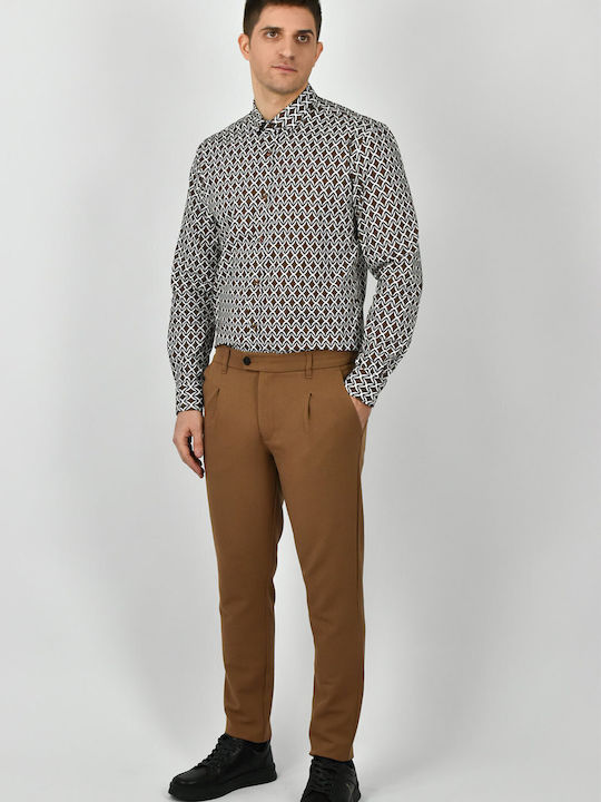 Makan Men's Trousers Chino in Slim Fit coffee