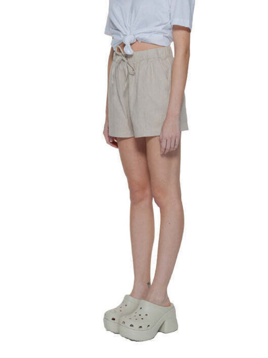 Only Women's Linen Shorts Brown