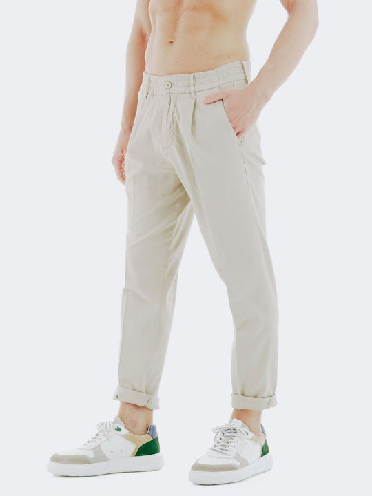 Guess Henry Pantaloni pentru bărbați Chino cu Croială Tapered Beige