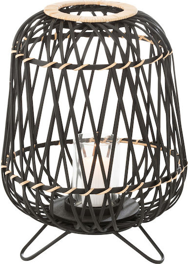 Jolipa Laterne Bamboo Schwarz 31x31x44cm 1Stück