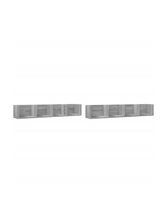 Shelves Wall Grey Sonoma 2pcs 99x18x16.5cm