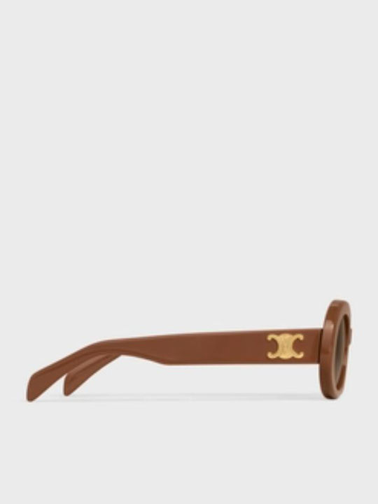 Celine Women's Sunglasses with Brown Plastic Frame and Brown Lens CL40194U-45E