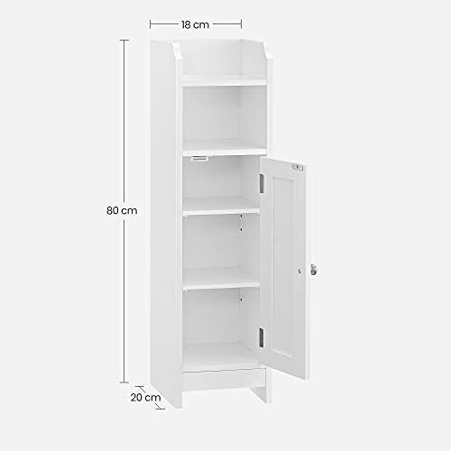 Songmics Ντουλάπι Μπάνιου 18x20x80cm Λευκό