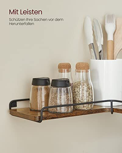 Corner Wall Shelf LS831B01 Grey 40x29x14 cm