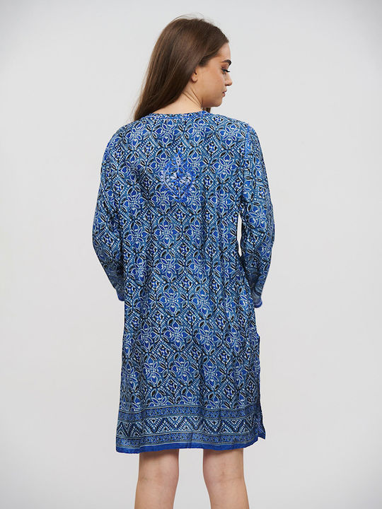 Ble Resort Collection Damen Kaftan Strand Blue