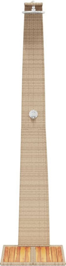 vidaXL Pool Shower Made of Natural Wood 224x60x55cm Beige