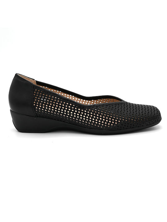 Aero by Kasta Anatomic Leather Ballerinas Black