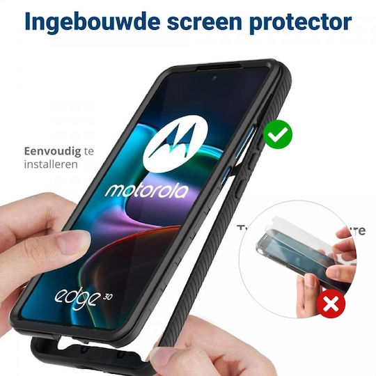 HappyCase 360 Full Cover Plastic / Silicone 2mm Black (Motorola Edge 30)