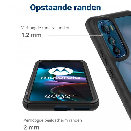 HappyCase 360 Full Cover Plastic / Silicone 2mm Black (Motorola Edge 30)