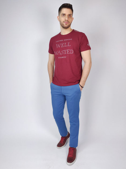 Everbest Men's Short Sleeve T-shirt BORDO