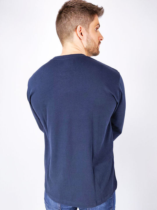 Long Sleeve Blouse Dark Blue