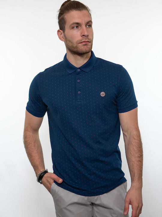 Side Effect Men's Short Sleeve Blouse Polo BLUE