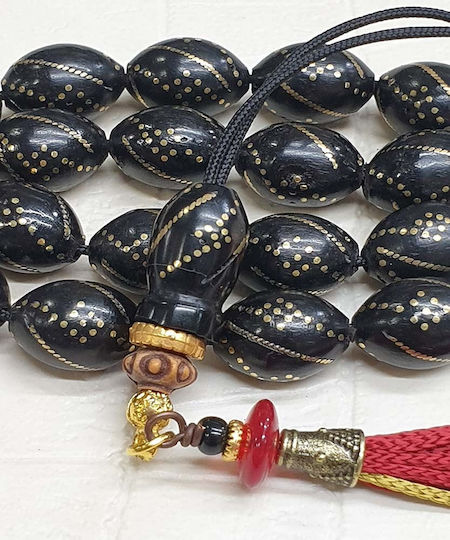 Roloi Komboloi Ebony Worry Beads Black 32cm