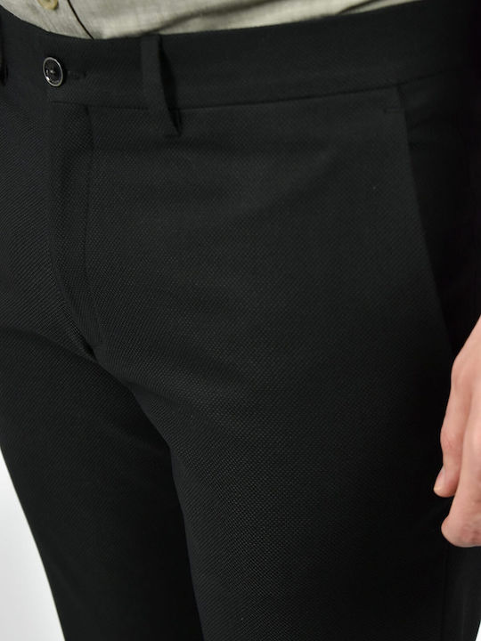 Lcdn Herrenhose Chino in Slim Passform Schwarz