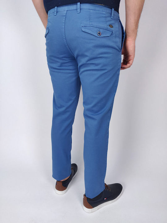 Men's Chino Trousers Slim Fit Light Blue