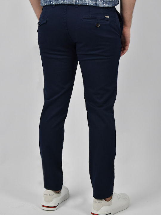 Herrenhosen Chinos Schlank Fit Blau