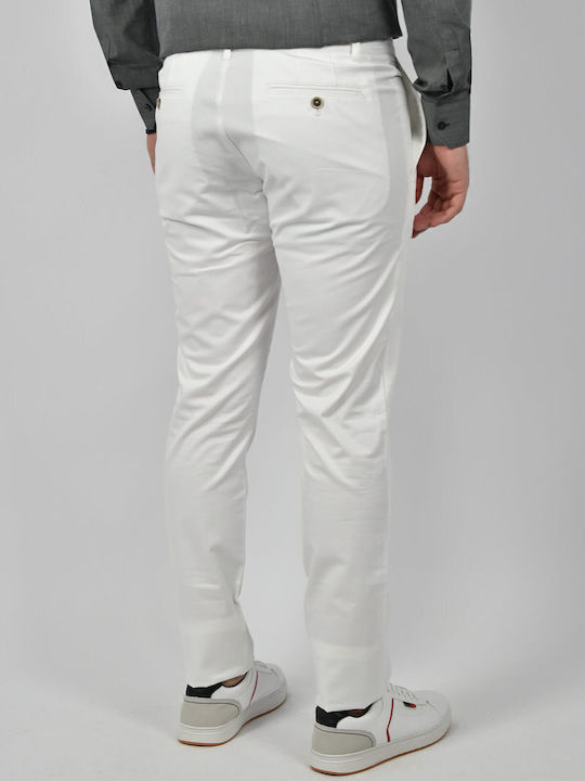 Hose Chino in Schlanker Passform Weiß