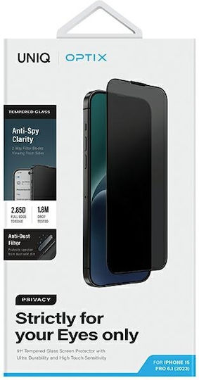 Uniq Optix Privacy Tempered Glass (iPhone 15 Pro)