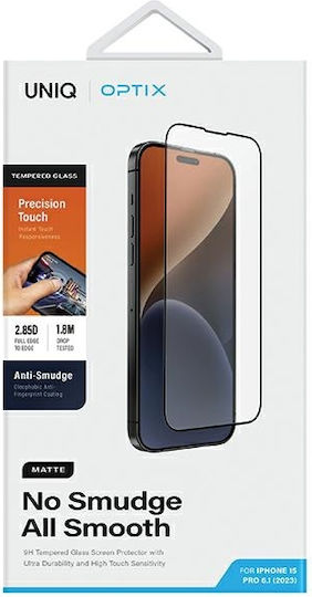 Uniq Optix Ματ Tempered Glass (iPhone 15 Pro)